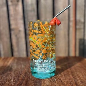 Silent Pool Gin Upcycled Bottle Drinking Glass 17 cm