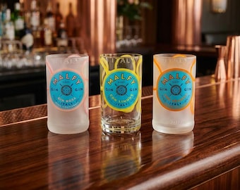Malfy Gin Upcycled Drinking Glass (Various Flavours)