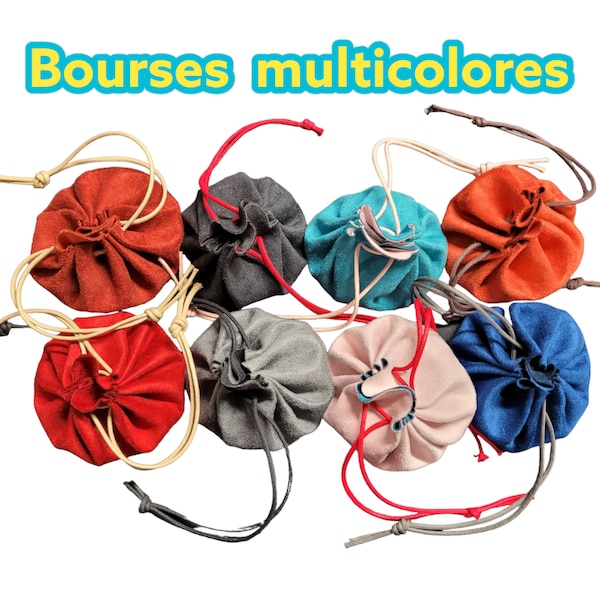 Bourses multicolores en suédine