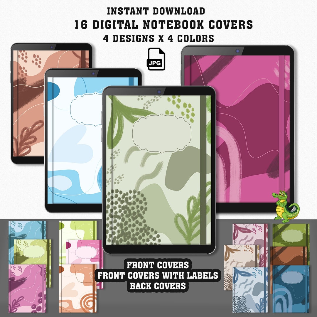 16 Digital Notebookjournalplanner Coversabstract BOHO Style Etsy