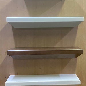 Concealed RFID locking floating shelf