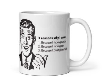 3 Reasons White glossy mug