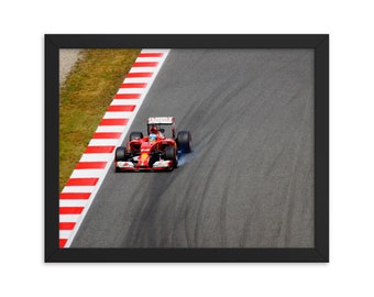 Fernando Alonso Ferrari F1 Framed poster