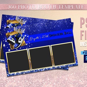 Sneaker Ball Photoshop PSD Photo Booth Template, 4x6 inches, Editable File,