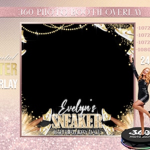 sneakers Photo Booth Photo Template Birthday Party Sneaker ball Photo Booth Overlay , 360 Photo Template, sneaker gala overlay