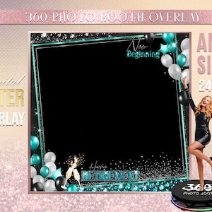 Retirement 360 Overlay, Happy Retirement 360 Photo Booth Template,