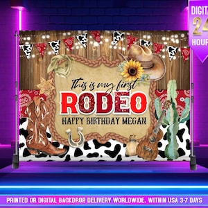 Rodeo Birthday Backdrop| Western Banner| Cowboy backdrop | Cowgirl backdrop | Wild West Birthday I backdrop | Ranch Birthday Party