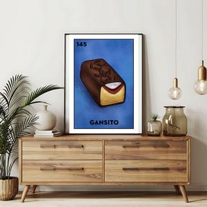 Verzending per post Alleen bedrukt | gansito - Loteriakaarten | Loteria handgetekende muurkunst | Mexicaanse bingo| Loteria-afdrukken Mexicaanse kunst|