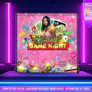 Fondo de noche de juegos, fondo de juego de mesa, pancarta de juego de cartas, fiesta en casa de juegos, fondo personalizado de casino