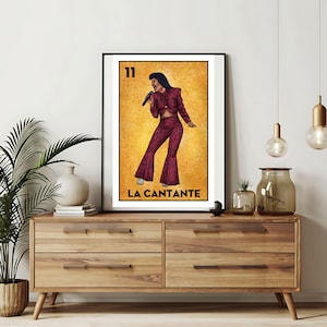 Imprimé uniquement | Cartes Loteria La Cantante | Art mural dessiné à la main Loteria | Bingo mexicain| Impressions Loteria Art mexicain|