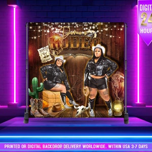 Rodeo Birthday Backdrop| Western Banner| Cowboy backdrop | Cowgirl backdrop | Wild West Birthday I backdrop | Ranch Birthday Party