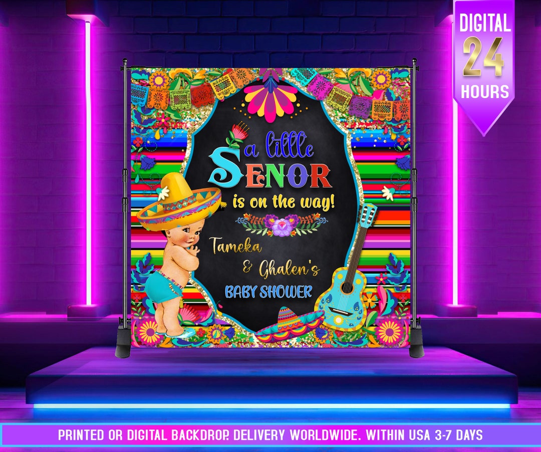 メキシカンベビーシャワーの背景 | フィエスタの背景 | メキシカンセニョリータの背景 | セニョリータベビーシャワーの背景 | フィエスタテーマのシャワー  - Etsy 日本, image size:1080x902