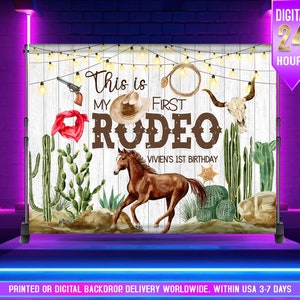 Rodeo Birthday Backdrop| Western Banner| Cowboy backdrop | Cowgirl backdrop | Wild West Birthday I backdrop | Ranch Birthday Party