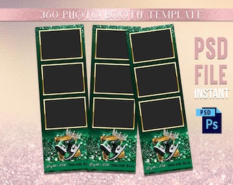 Sneaker Ball Photoshop PSD Photo Booth Template, 4x6 inches, Editable File,