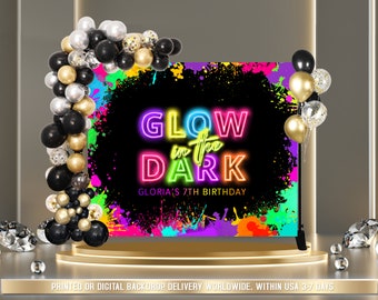 Avezano Neon-Splatter Fotohintergrund – 1,5x0,9 M, UV-reaktiv, Für Partys & Fotoshootings