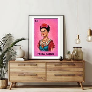 Enviado por correio Somente impresso | Cartões de Loteria | Arte de parede desenhada à mão da Loteria | Bingo mexicano | Impressões de Loteria Arte do México | La dama