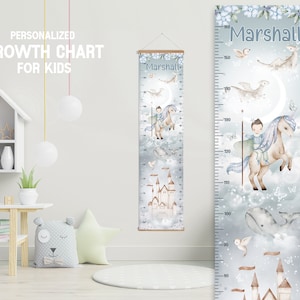 Prins hoogtemeter met ophangframe, gepersonaliseerde prins jongen meisje groeimeter, prins slaapkamer kinderkamer speelkamer, groeimeter