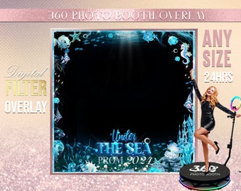 360 overlay Under the Sea  Ball Prom photo booth template, Ocean Prom Ball video booth overlay 360 prom template Overlay 360 prom