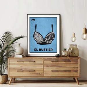 Enviado somente impresso | Cartões da Loteria El Buster | Arte de parede desenhada à mão da Loteria | Bingo mexicano | Impressões da Loteria Arte do México |