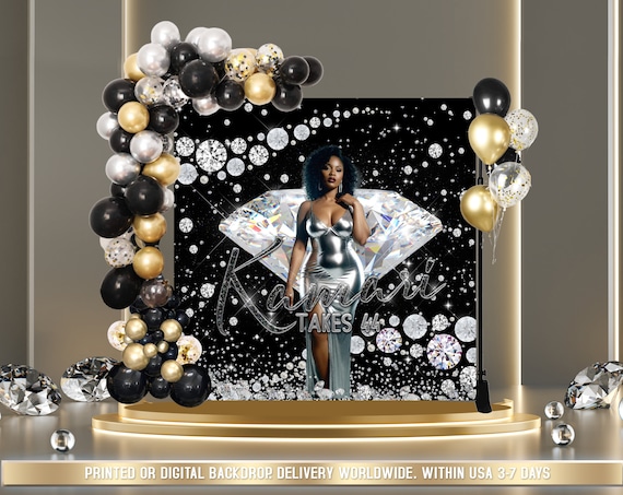 Birthday Diamond Banner Silver Birthday Diamond Banner Silver