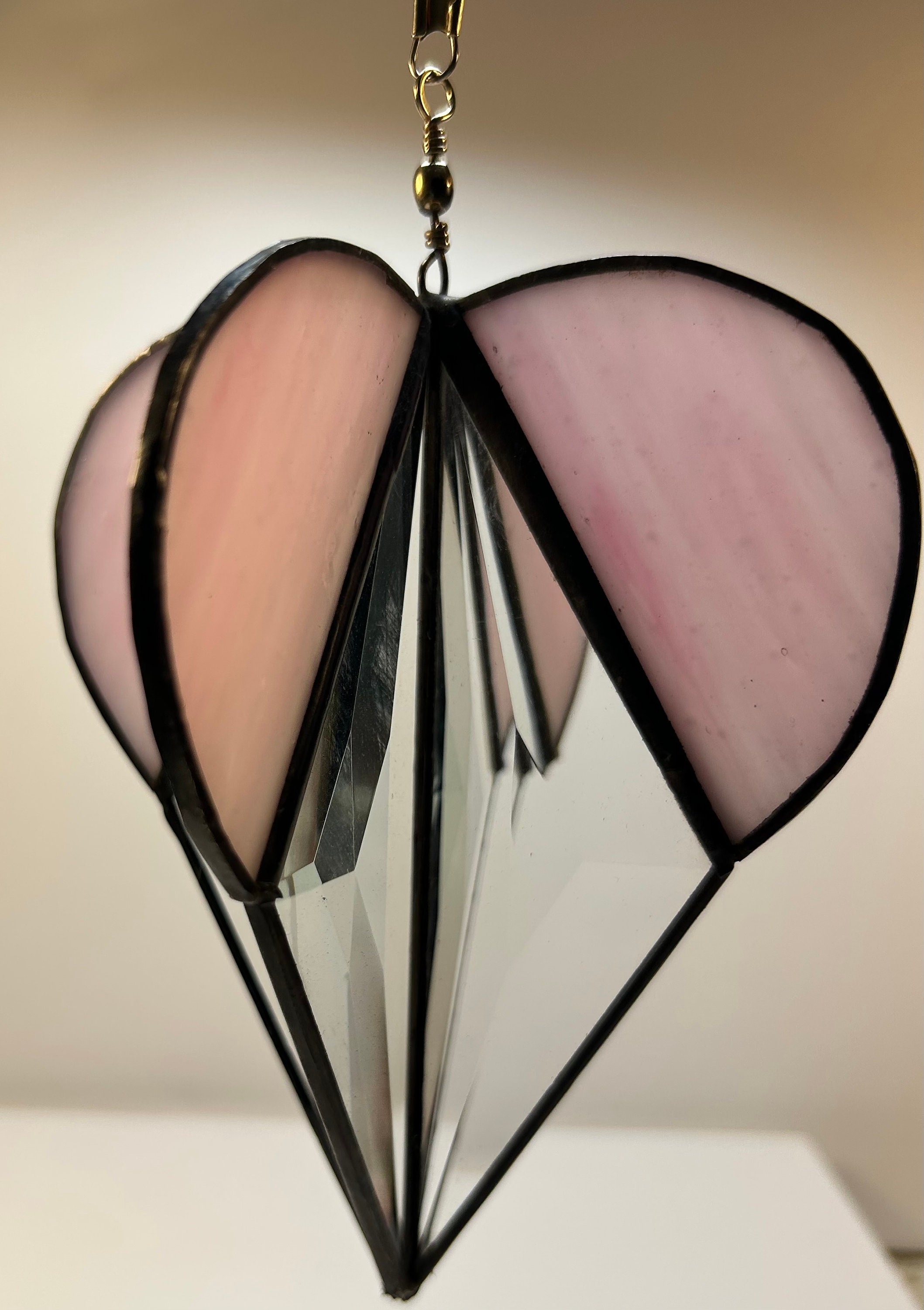 Stained Glass Heart Spinner Suncatcher Etsy