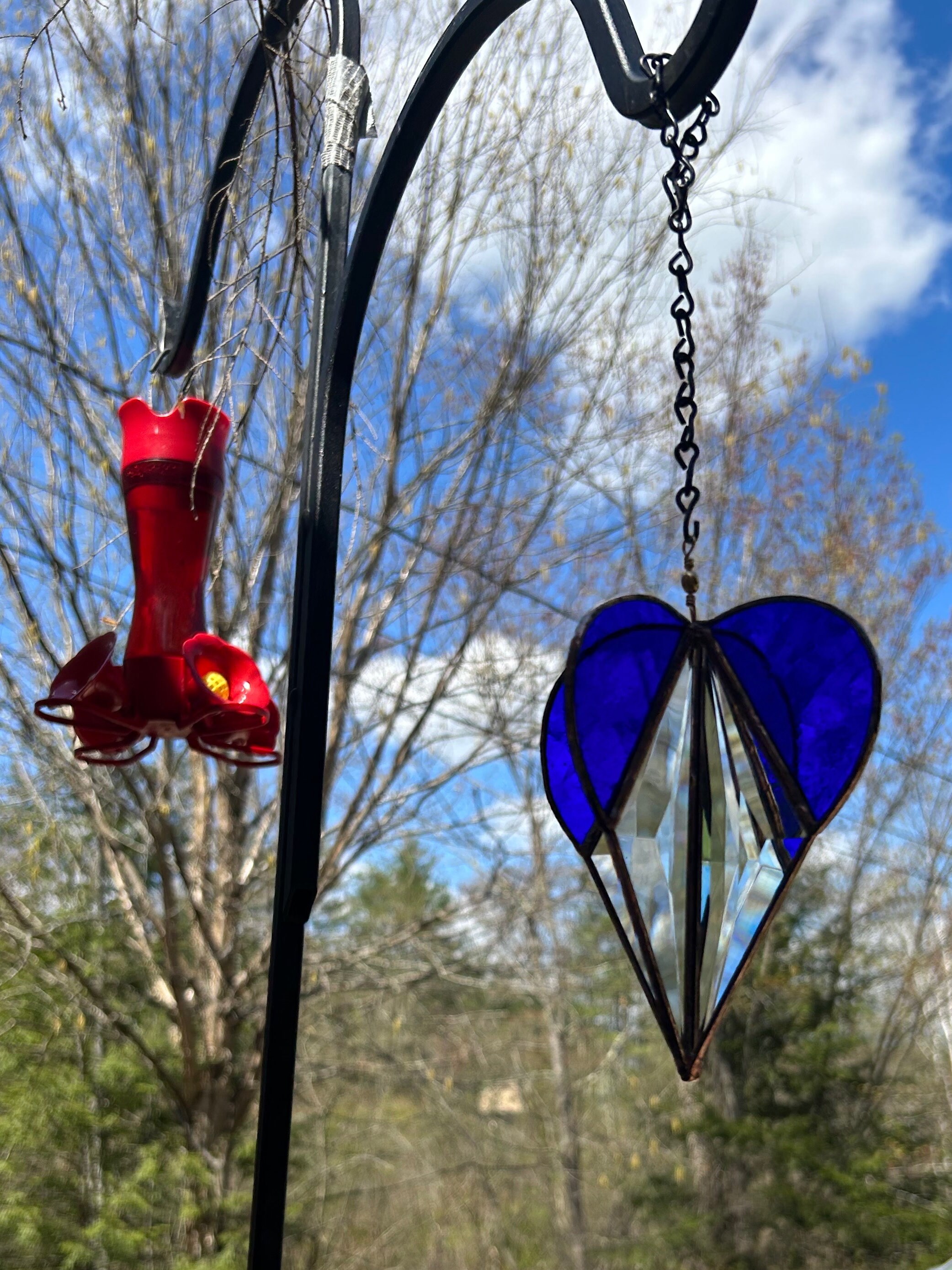 Stained Glass Heart Spinner Suncatcher Etsy