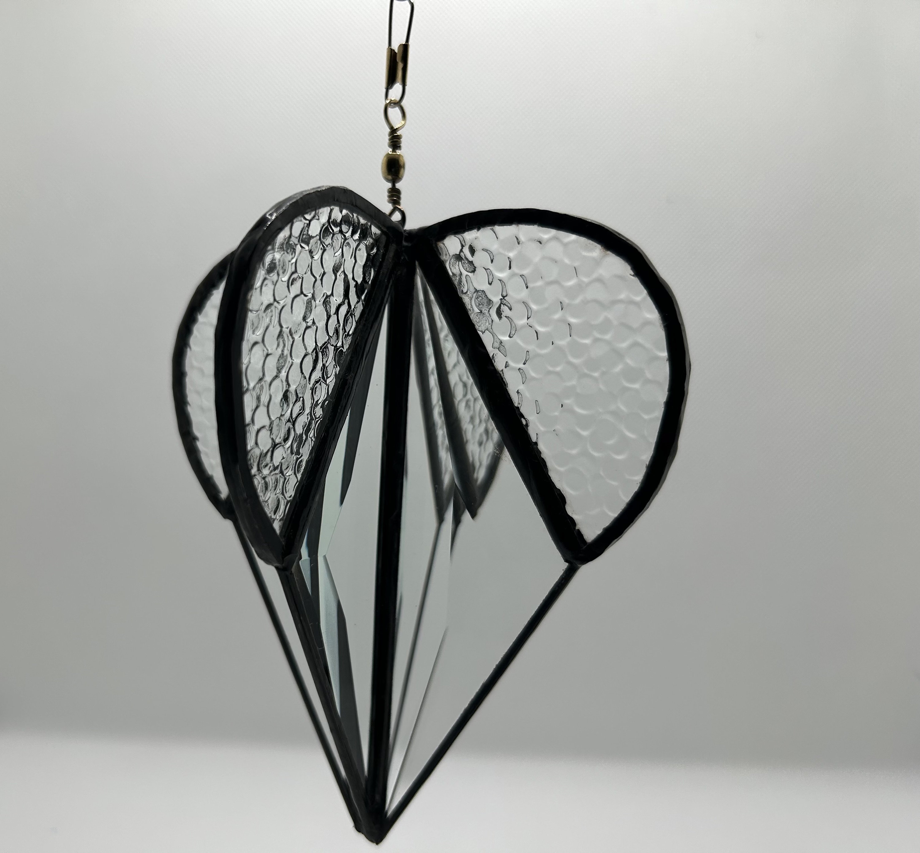 Stained Glass Heart Spinner Suncatcher Etsy