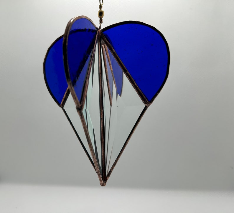 Stained Glass Heart Spinner Suncatcher Etsy