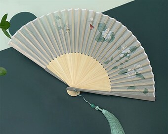 Bloem Hand Fan Kwasten, Chinese Vintage Fan, Dames Vouw Fan, Zomer Fan, Antieke Hand Fan, Dans Prop, Bruiloft Benodigdheden, Huwelijksgeschenken