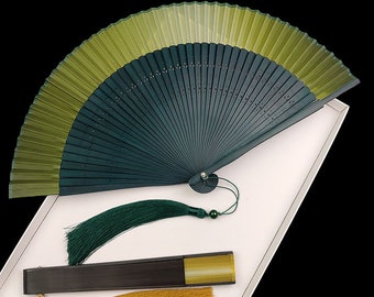 Gradient Chinese Style Folding Fan, Bamboo Hand Hold Fans, Summer Hand Fan, Dance Prop, Wedding Supplies, Wedding Gifts