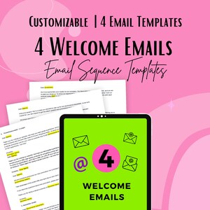 Welcome Email Templates | Welcome Email Sequence | Grow Your Email List with this Complete Welcome Email Template Pack