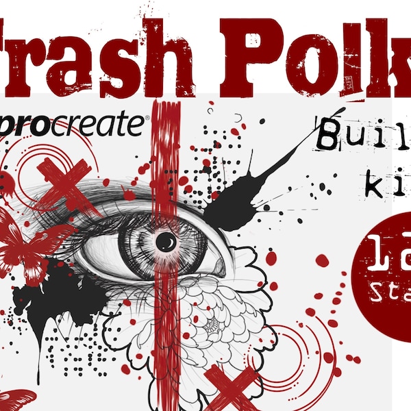 Trash Polka builder kit 120 stamps