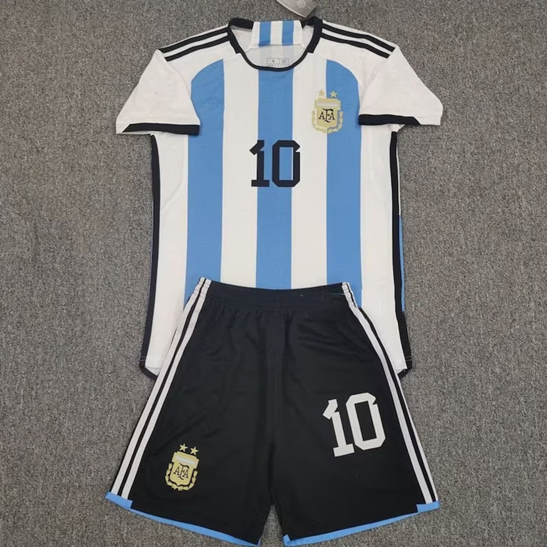 messi kids jersey argentina argentina kids 22 winners 3-star home authentic messi jersey, babies ...