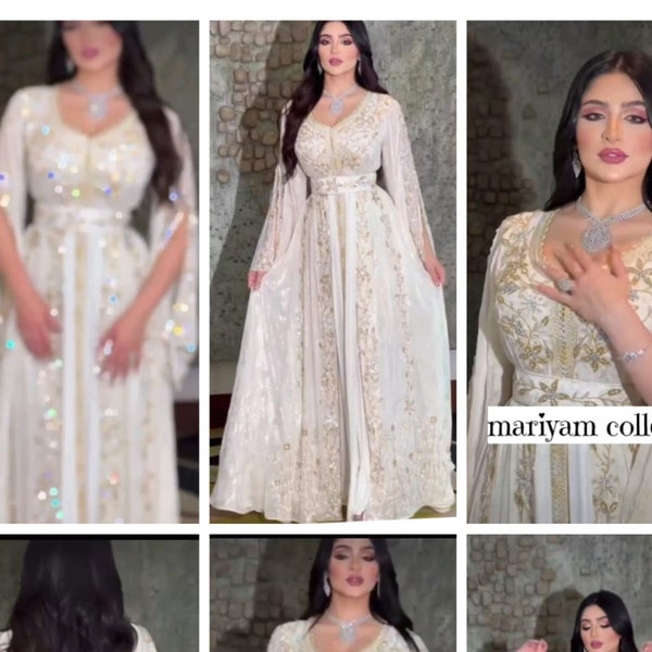 Collection Eid Caftan eid collection eid collection eid traditionnel porter des vêtements à manches longues caftan de luxe robe de perles de cristal ramadan caftan.