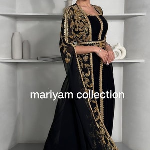 Collection Eid Caftan eid collection eid collection eid traditionnel porter des vêtements à manches longues caftan de luxe robe de perles de cristal ramadan caftan. image 3