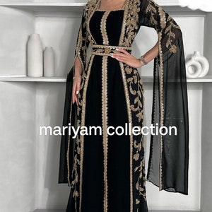 Collection Eid Caftan eid collection eid collection eid traditionnel porter des vêtements à manches longues caftan de luxe robe de perles de cristal ramadan caftan. image 2