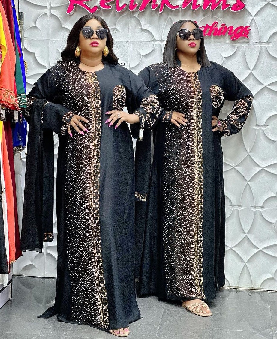 Kaftan With Rhinestones African Party Dress Caftan Nigerian - Etsy