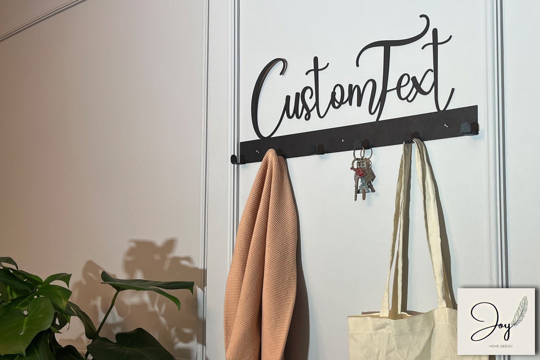 Personalized Metal Wall Coat Rack Coat Rack, Coat Hook, Towel Rack ...