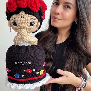 Frida Kahlo Magic Bouquet Puppenmuster, Bouquet Magic Doll (Spanisch) 35 cm