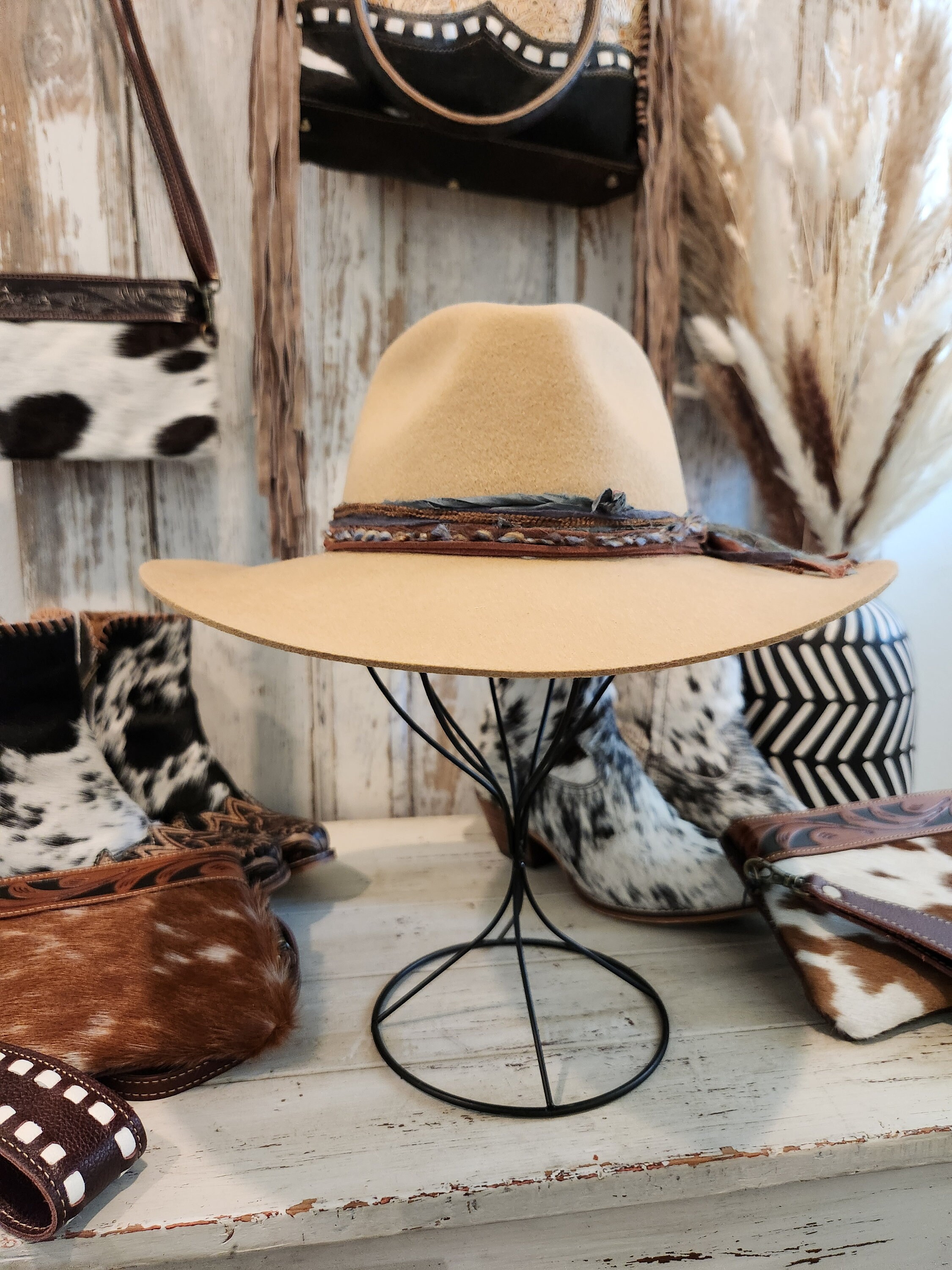 RUBI AUSTRALIA Wool Felt Camel Tan Western Rancher Hat Roper Cowboy Hat Tan - 100% Wool Felt - Etsy main image 4