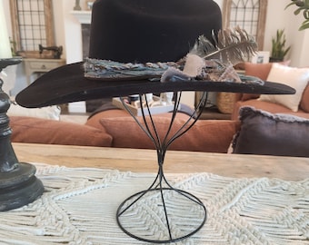 Black Cattleman Stiff Wool Hat