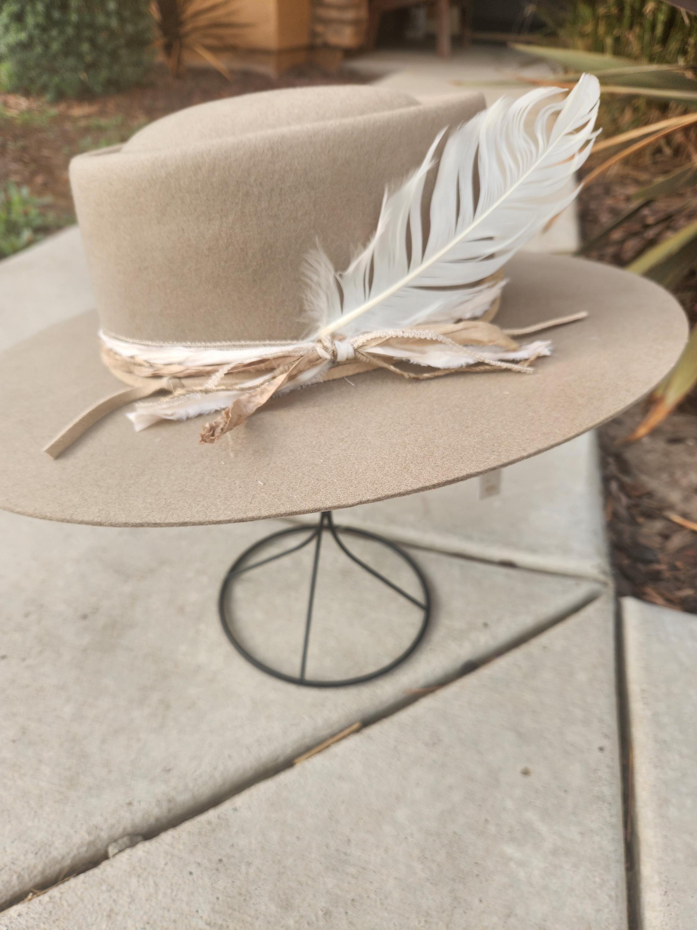 Brixton Beige Vale Done Proper Wool Hat With Custom Band - Etsy display picture 3