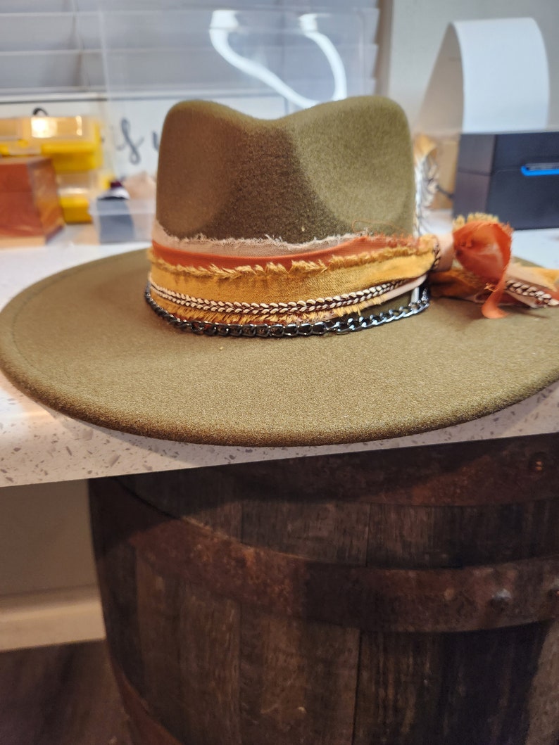 Custom Boho Inspired Rancher Wide Brim Fedora Hats Etsy