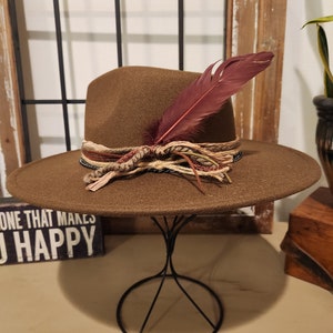 Olive Green Wide Brim Hat - Etsy display picture 1