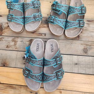 Hand Tooled Leather Sandals
