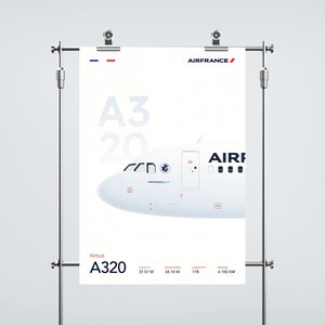 A320 Air France Aviation Poster