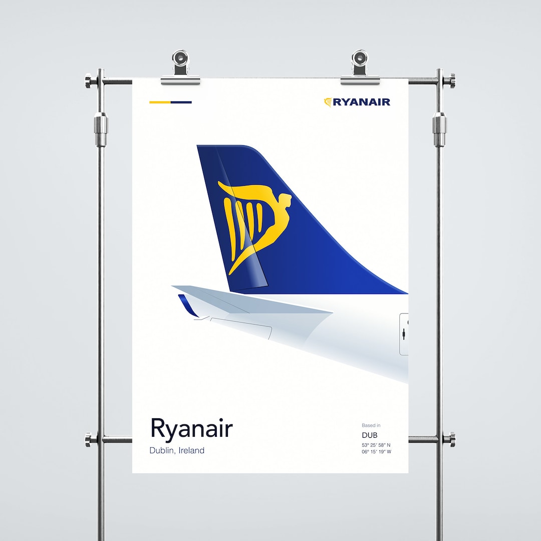 Ryanair Aviation Poster Etsy