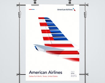 American Airlines Aviation Poster