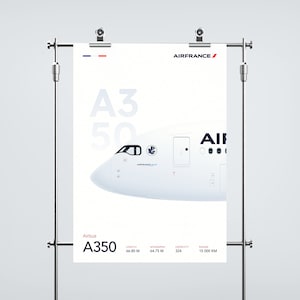A350 Air France Aviation Poster