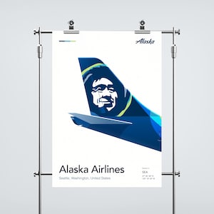 Alaska Airlines Aviation Poster
